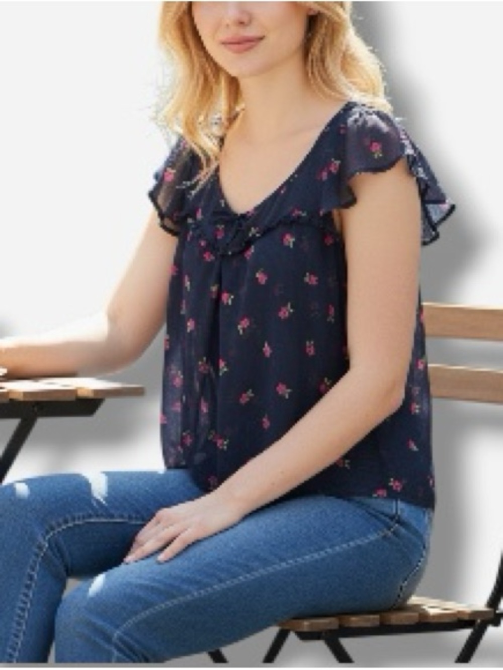 Hollister womens blouse L floral